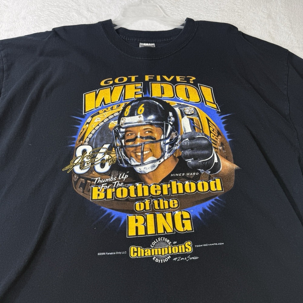 Vintage Pittsburgh‎ Steelers Hines Ward Brotherhood of the Ring 2XL Shirt